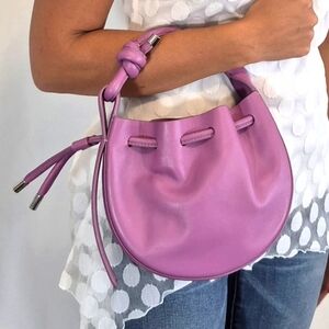Behno INA Mini Crossbody Bag Purple Smooth Leather NWOT